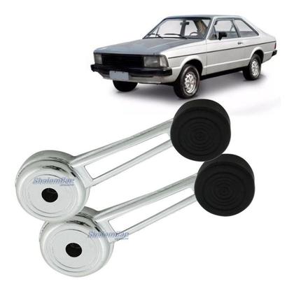 Imagem de Par Manivela Vidro Cromada Corcel Belina Pampa F1000 Maverick