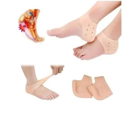Imagem de Par Meia Silicone Anti Rachadura Calcanhar Hidratante Protetor Ortopédica