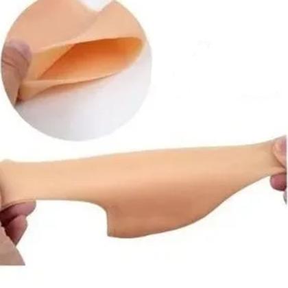 Imagem de Par Meia Silicone Anti Rachadura Calcanhar Ortopédica