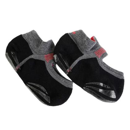 Imagem de Par Meias Sapatilha Pilates Antiderrapante Lupo 3286 PRETA CHUMBO Cinza Feminina Soquete Yoga Sport Antiaderente