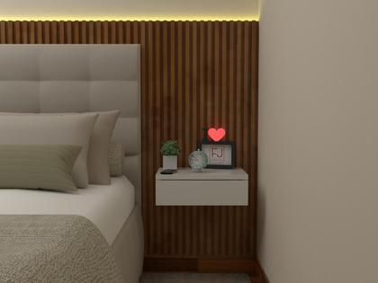 Imagem de PAR MESA CABECEIRA MDF 30cm COM GAVETA TELESCÓPICA 2C1G30