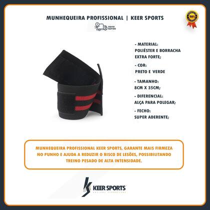 Imagem de Par Munhequeira Elástica de Pulso Lpo Vermelho - Keer Sports