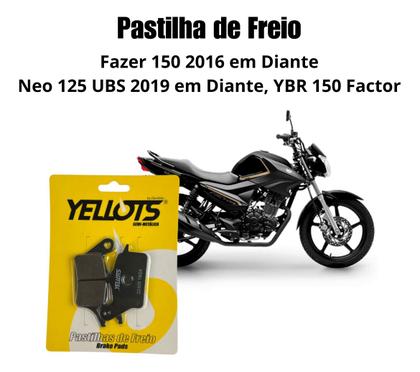 Imagem de Par pastilha de freio dianteiro fazer 150 2016 neo 125 ubs 2019 ybr 150 factor 2016