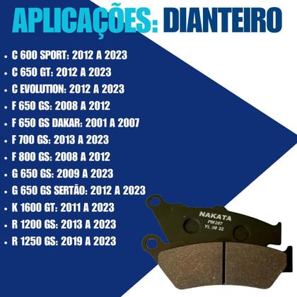 Imagem de Par Pastilha Dianteira Freio Nakata Honda CB 500 S 1998 A 2009
