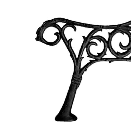 Imagem de Par Pé de Banco Praça Jardim Decoração Garden Ferro Fundido