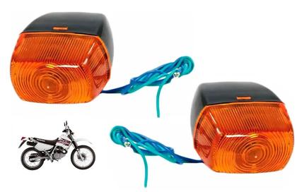 Imagem de Par Pisca Lente Laranja Pop 100 Xlr Nxr Bros 125 150 Xr 200 Tornado
