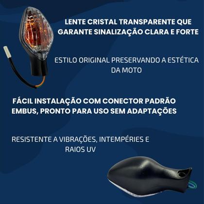 Imagem de Par Pisca Seta Com Lâmpada Traseiro LD e LE NC 750 2015 2016 2017 2018 2019 2020 2021 2022 2023