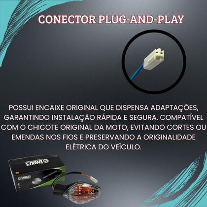 Imagem de Par Pisca Seta Com Lâmpada Traseiro LD e LE NC 750 2015 2016 2017 2018 2019 2020 2021 2022 2023