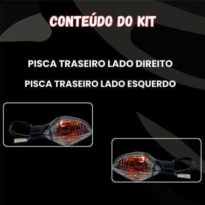 Imagem de Par Pisca Seta Com Lâmpada Traseiro LD e LE NC 750 2015 2016 2017 2018 2019 2020 2021 2022 2023
