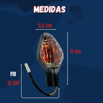 Imagem de Par Pisca Seta Traseiro Lado Direito Lado Esquerdo CB 500X 2014 2015 2016 2017 2018 2019 2020 2021