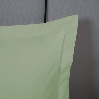 Imagem de Par Porta Travesseiro Avulso Algodão Percal 140 Fios c/ Abas Liso 70x50 - 2 un