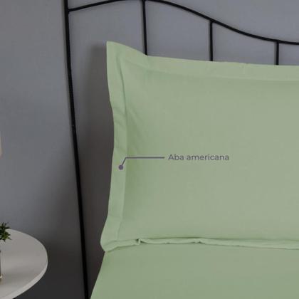Imagem de Par Porta Travesseiro Avulso Algodão Percal 140 Fios c/ Abas Liso 70x50 - 2 un