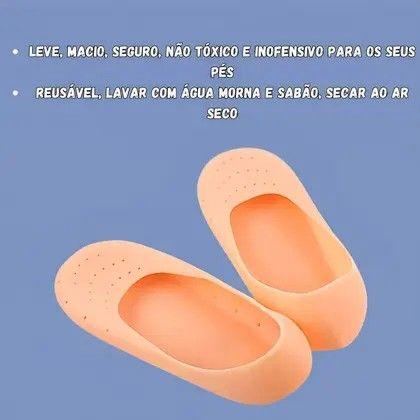 Imagem de Par Protetor Calcanhar Silicone Gel Meia Sapatilha Invisível Anti Atrito Sapato Novo Proteção
