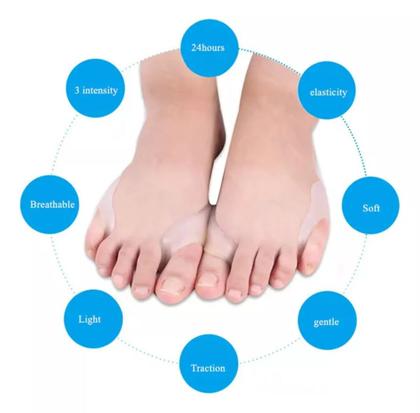 Imagem de Par Protetor De Joanetes Duplo De Silicone Dedinho E Dedão