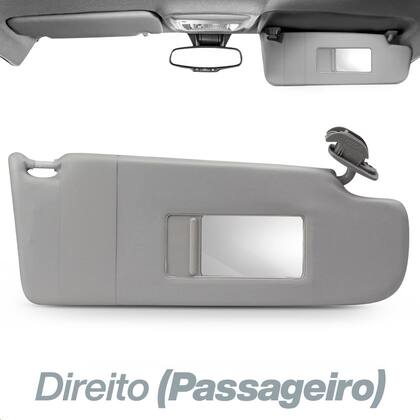 Imagem de Par Quebra Sol Golf Jetta 2008 2009 2010 2011 2012 2013 Cinza Canelado Espelho Bolsa