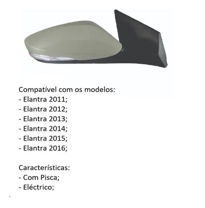 Imagem de Par Retrovisor Elantra 2011 12 13 14 15 16 Com Pisca