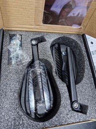 Par Retrovisor Esportivo Universal Zx-h3306 Oval Preto - T-MAC