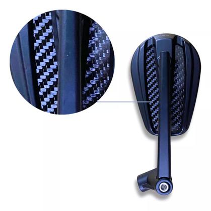 Par Retrovisor Esportivo Universal Zx-h3306 Oval Preto - T-MAC