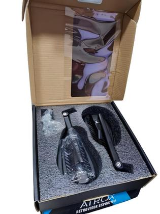 Par Retrovisor Esportivo Universal Zx-h3306 Oval Preto - T-MAC