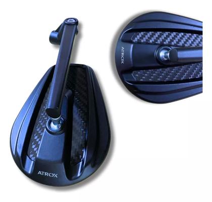 Par Retrovisor Esportivo Universal Zx-h3306 Oval Preto - T-MAC