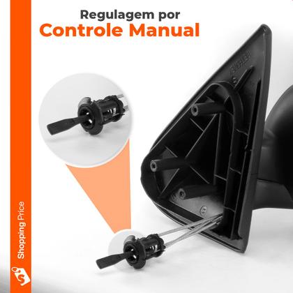 Imagem de Par Retrovisor Externo Gol G3 G4 1999 a 2014 4 Portas Controle Manual
