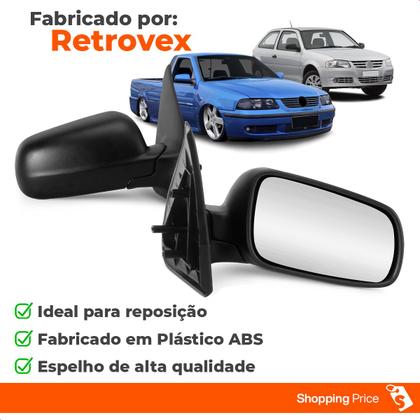 Imagem de Par Retrovisor Externo Gol Saveiro G3 G4 1999 a 2014 2 Portas Fixo