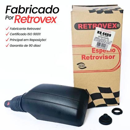 Imagem de Par Retrovisor Fiat Uno Ex Sx Young Smart 92 93 94 95 96 97 98 99 2000 Com Controle e Acabamentos 2 Portas