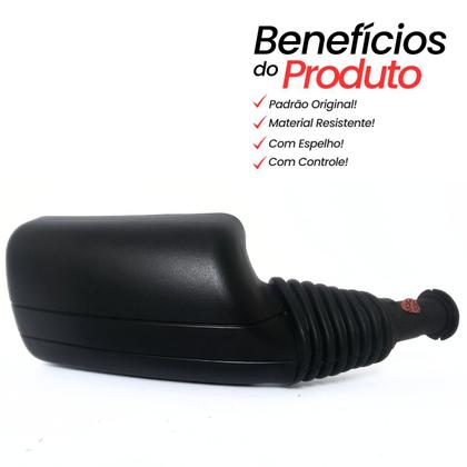 Imagem de Par Retrovisor Fiat Uno Ex Sx Young Smart 92 93 94 95 96 97 98 99 2000 Com Controle e Acabamentos 2 Portas