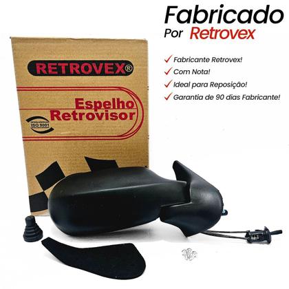 Imagem de Par Retrovisor Fiat Uno Fire Mille Way 2001 2002 2003 2004 2005 2006 2007 2008 2009 2010 Com Controle 2 Portas