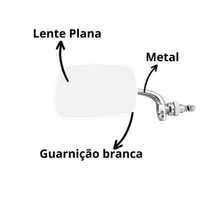 Imagem de Par Retrovisor Fusca Convexo Aço Inox E Chave Allen