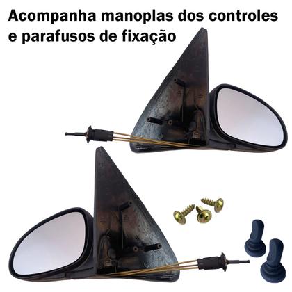 Imagem de Par Retrovisor Gol Bola Parati G2 1995 96 97 98 1999 Duas Portas com Controle