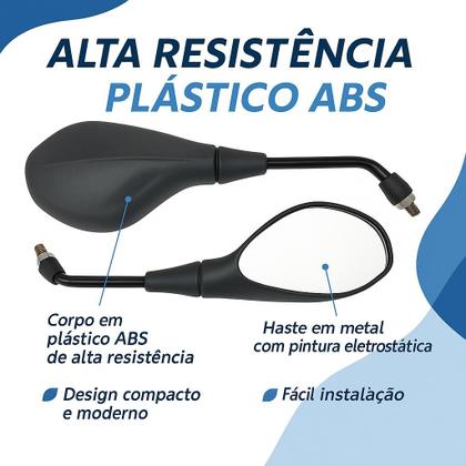 Imagem de Par Retrovisor Mini Honda Pop 110i Biz 125 Esportivo Premium