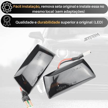 Imagem de Par Seta Sequencial Chevrolet GM Cruze Sedan e Hatch Lampada led sequencial para-lama dianteiro dinâmico Sinal Repetidor Lateral Lado