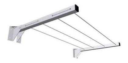 Imagem de Par Suporte De Varal 4 Furos Dobrável Lateral Organizador