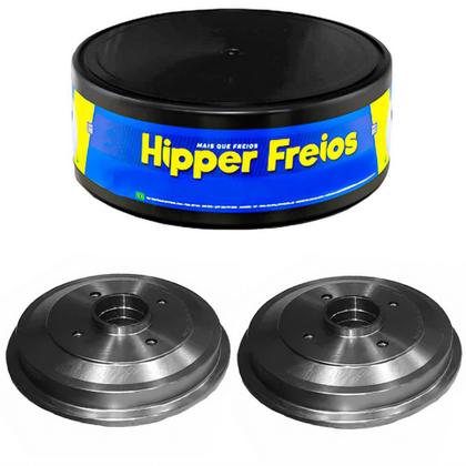 Imagem de Par Tambor Freio C3 206 207 208 2002 a 2020 Traseiro Com Cubo Hipper Freios HF733