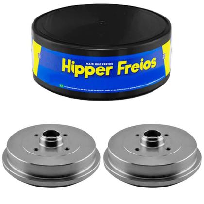 Imagem de Par Tambor Freio Gol G3 G4 2000 a 2005 Traseiro Com Cubo Hipper Freios