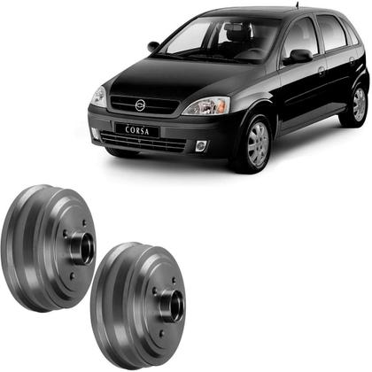 Imagem de Par Tambor Freio Traseiro Corsa 2002 a 2012 Hipper Freios