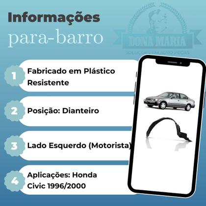 Imagem de Parabarro dianteiro esquerdo civic 1996/2000