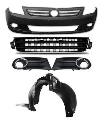 Imagem de Parachoque Gol Saveiro Voyage G5 Kit Grade Moldura Cromada