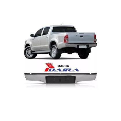Imagem de Parachoque Tras Hilux 2005 A 2015 Cromado Com Pisante Daira
