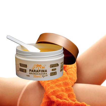 Imagem de Parafina Bronzeadora Gold LorKin Hidrata e Bronzeia: Bronzeamento Natural Imediato Hipoalergênica