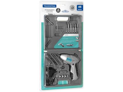 Imagem de Parafusadeira 1/4" 46 Peças Para Uso Doméstico A Bateria Ni-cd 4,8 V Com Maleta