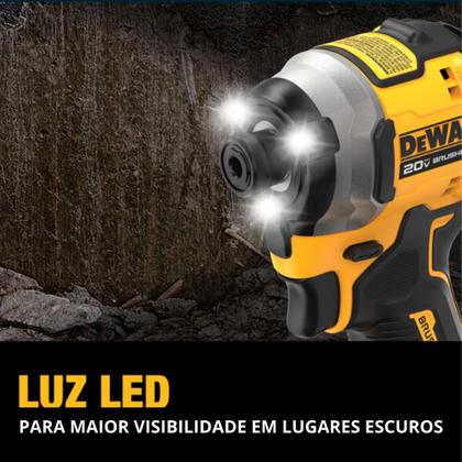 Imagem de Parafusadeira 20V MAX Brushless Atomic DCF850B  Torque de 205 Nm e Luz LED Integrada