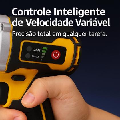 Imagem de Parafusadeira 96V 3000W Chave De Impacto 12000 mAh Profissional 2 Baterias Com Maleta Resistente