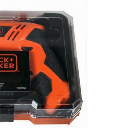 Imagem de Parafusadeira à Bateria 4,8V com Kit 16 Peças Bivolt KC4815K-BR BLACK & DECKER + 1 Par de Luvas
