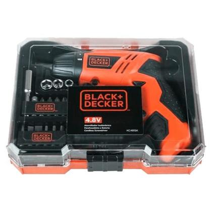 Imagem de Parafusadeira à Bateria Black Decker 1/4" 4,8v Kit 16 Peças + Maleta
