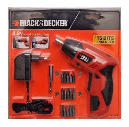 Imagem de Parafusadeira A Bateria Black&decker Bivolt 4.8v - KC4815B