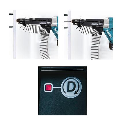 Imagem de Parafusadeira Auto Alimentacao Sem Fio 18V Com 2 Baterias Carregador Maleta 5 Bit DFR551RTJ Makita