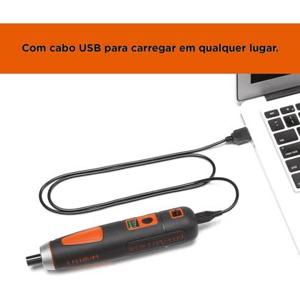 Imagem de Parafusadeira Bateria 1/4 E Caixa De Ferramentas Blackdecker