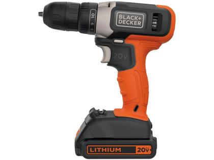 Imagem de Parafusadeira Black Decker a Bateria 20V 3/8” - Velocidade Reversível BCD702C1-BR